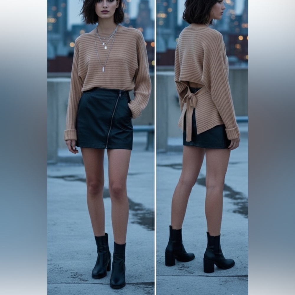 Vince. Dolman Tie Back Cashmere Blend Sweater